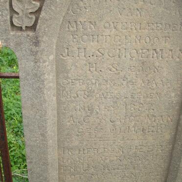 SCHOEMAN J.H. 1853-1887