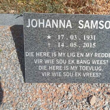 SAMSON Johanna 1931-2015