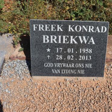 BRIEKWA Freek Konrad 1958-2013