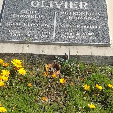 OLIVIER Gert Cornelis 1844-1924 &amp; Petronella Johanna RHEEDER 1847-1921