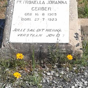 GERBER Petronella Johanna 1905-1923