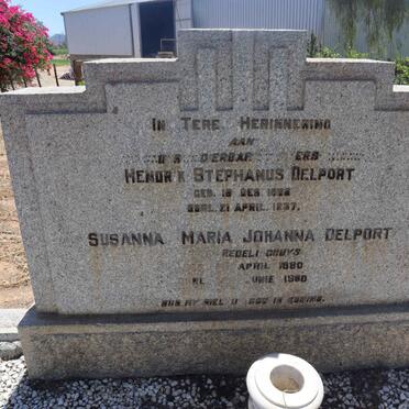 DELPORT Hendrik Stephanus 1860-1937 &amp; Susanna Maria Johanna REDELINGHUYS 1880-1980
