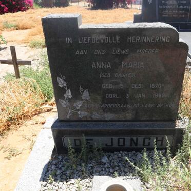 JONGH Anna Maria, de nee GAUKES 1870-1962