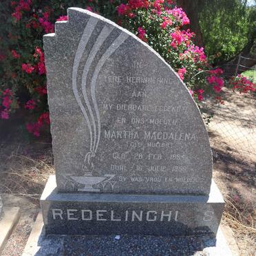 REDELINGHUYS Martha Magdalena nee MULLER 1894-1956