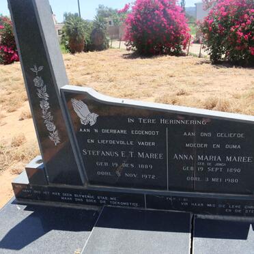 MAREE Stefanus E.T. 1889-1972 &amp; Anna Maria DE JONGH 1890-1980