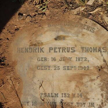 THOMAS Hendrik Petrus 1872-1902