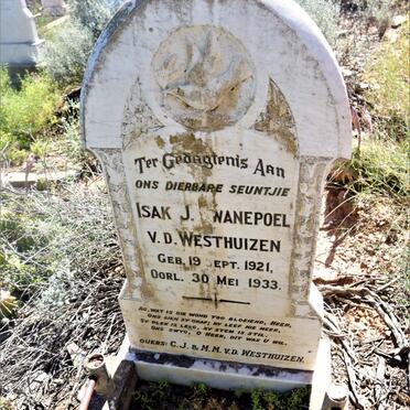 WESTHUIZEN Isak J. Swanepoel, v.d. 1921-1933