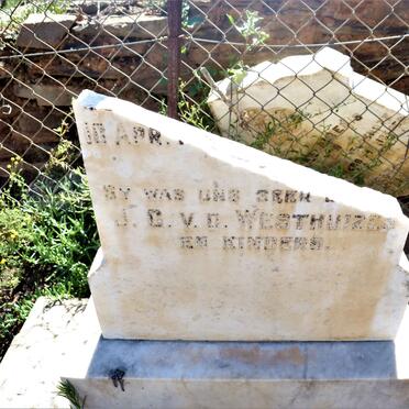 WESTHUIZEN Gesina J., v.d. nee JANSEN V. RENSBURG 18??-1929 