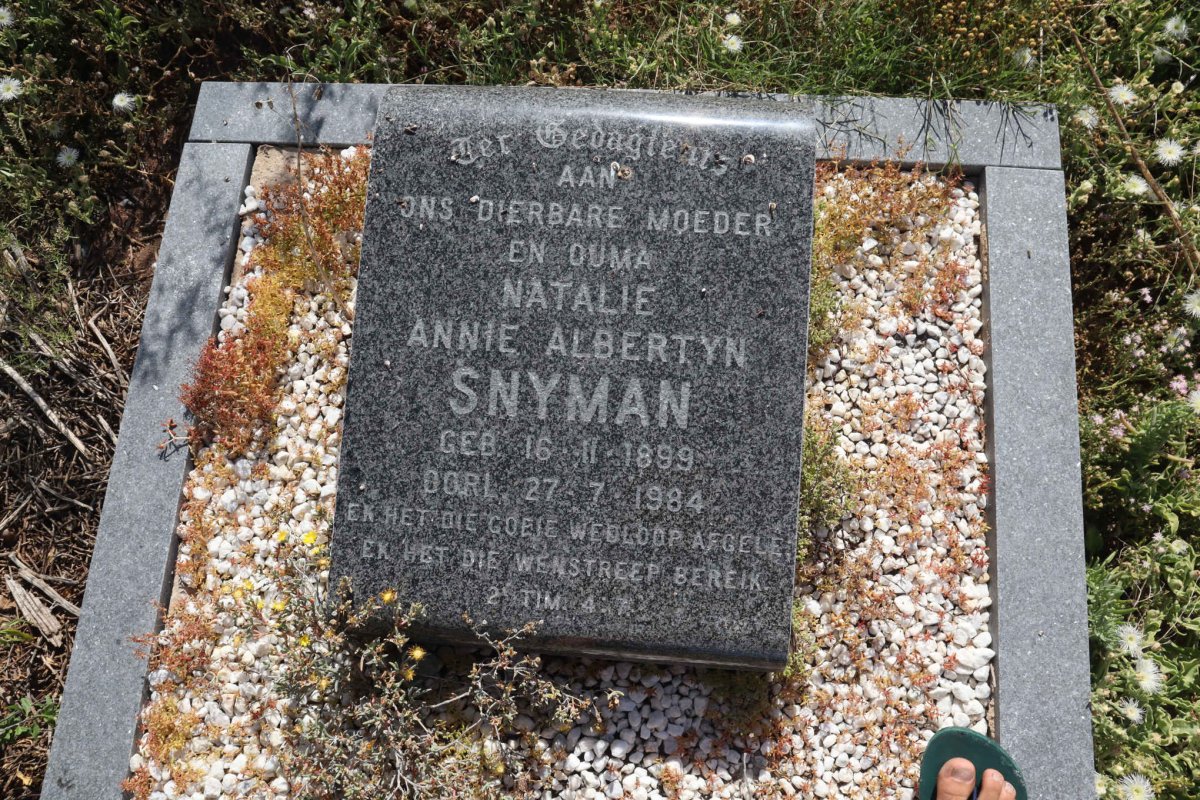 SNYMAN Natalie Annie Albertyn 1899-1984