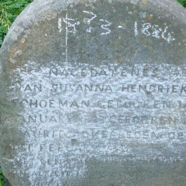 SCHOEMAN Anna Susanna Hendrieka  1833-1884