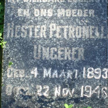 UNGERER Hester Petronella 1893-1946