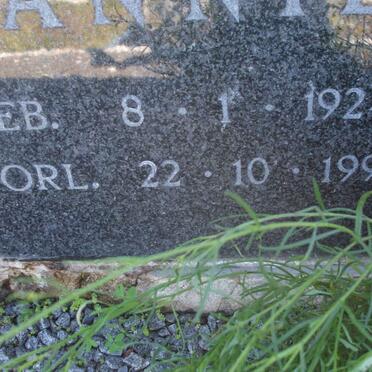 SCHOEMAN Jannie 1924-1995 