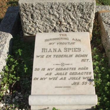 SPIES Riana nee SCHOEMAN 1916-194? 