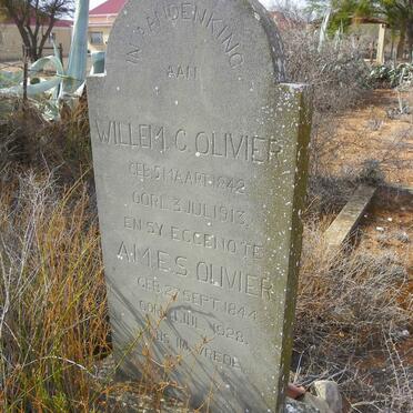 OLIVIER Willem G. 1842-1913 &amp; A.M.E.S. 1844-1928