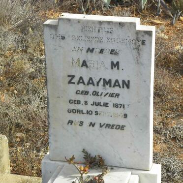ZAAYMAN Maria M. nee OLIVIER 1871-1949