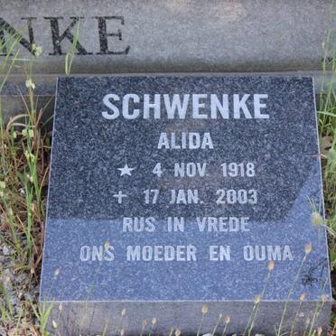 SCHWENKE Frederick W. 1909-1975 &amp; Alida 1918-2003
