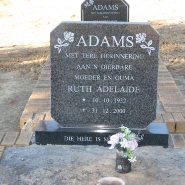 ADAMS Ruth Adelaide 1932-2000