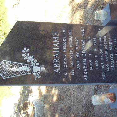 ABRAHAMS Araham George 1920-1987 &amp; Gladys Maria 1921-2006