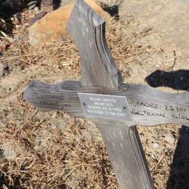 BRUINTJIES Johannes 1933-1995 &amp; Regina Christa 1930-2007