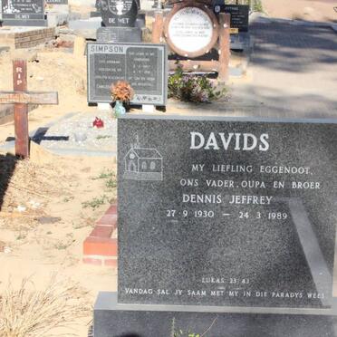 DAVIDS Dennis Jeffrey 1930-1989