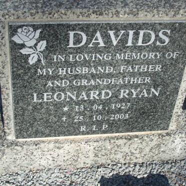 DAVIDS Leonard Ryan 1927-2003