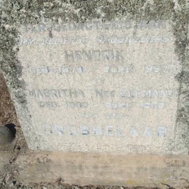 GROBBELAAR Hendrik 1878-1957 &amp; Magritha ZEEMAN 1880-1950
