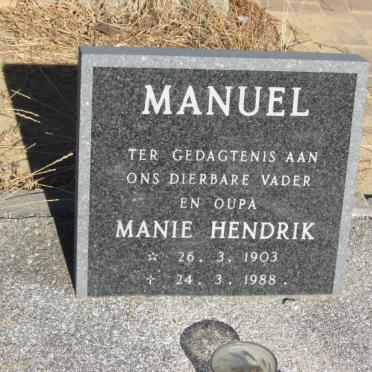MANUEL Manie Hendrik 1903-1988