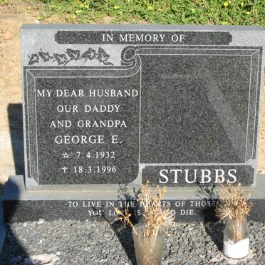 STUBBS George E. 1932-1996