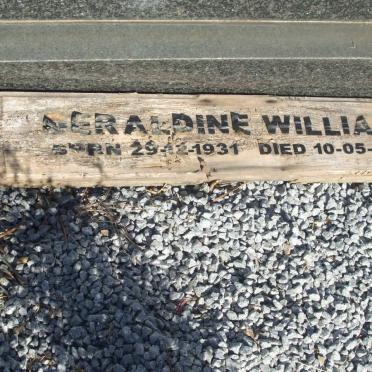 WILLIAMS Geraldine 1931-2009