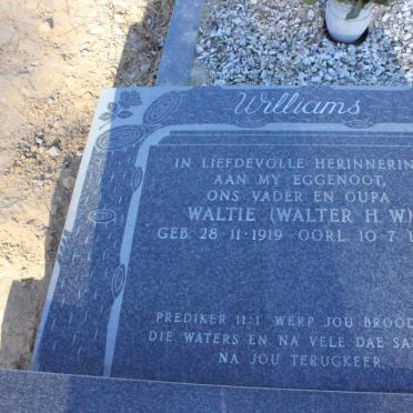 WILLIAMS Walter H.W. 1919-1987