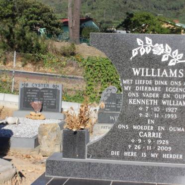 WILLIAMS Kenneth William 1927-1993 &amp; Carrie 1928-2009