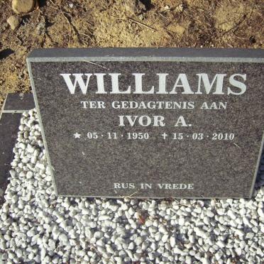 WILLIAMS Ivor A 1950-2010