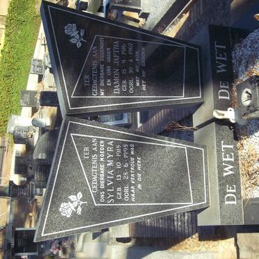 WET Damon Jaftha, de 1916-1967 &amp; Sylvia Myra 1918-1995