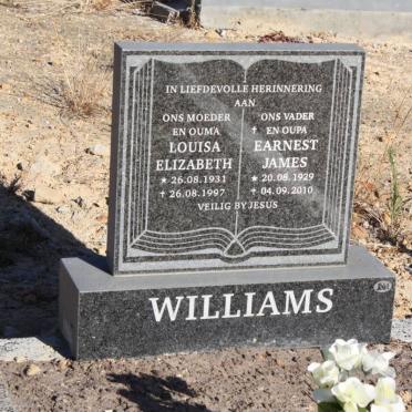WILLIAMS Earnest James 1929-2010 &amp; Louisa Elizabeth 1931-1997