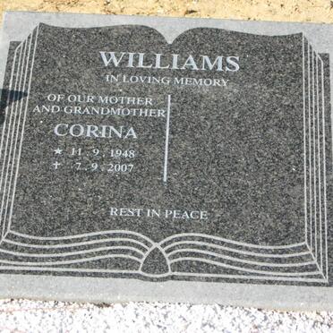 WILLIAMS Corina 1948-2007