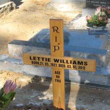 WILLIAMS Lettie 1921-2012
