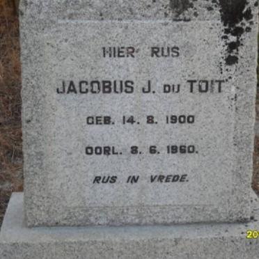 TOIT Jacobus J., du 1900-1960