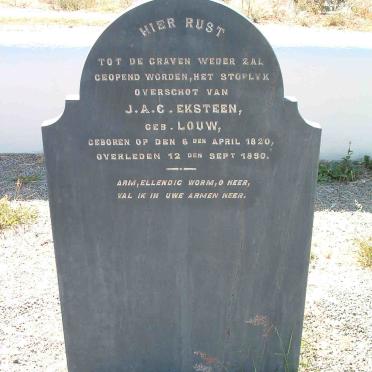 EKSTEEN J.A.C. nee LOUW 1820-1890