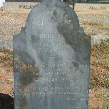 WAAL Herman, de 1880-1881 :: DE WAAL Daniel 1885-1888