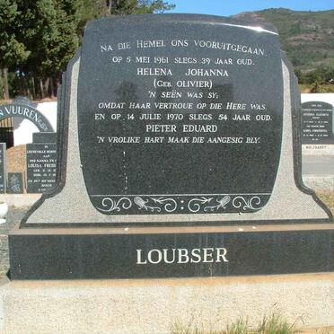LOUBSER Pieter Eduard -1970 &amp; Helena Johanna OLIVIER -1961