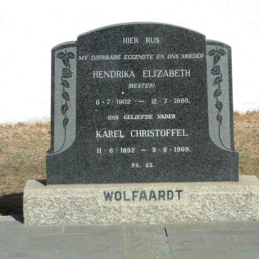 WOLFAARDT Karel Christoffel 1892-1969 &amp; Hendrika Elizabeth BESTER 1902-1966