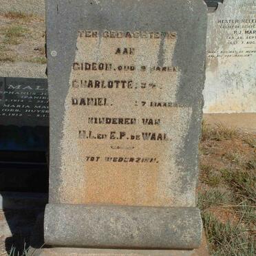 WAAL Gideon, de :: DE WAAL Charlotte :: DE WAAL Daniel