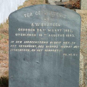 EKSTEEN A.W. 1882-1883