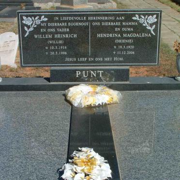 PUNT Willem Heinrich 1916-1996 &amp; Hendrina Magdalena 1920-2006