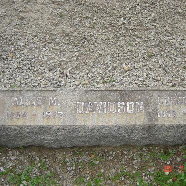 DAVIDSON Gerald W. 1873-1984 &amp; Alice M. 1864-1957