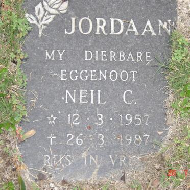 JORDAAN Neil C. 1957-1987