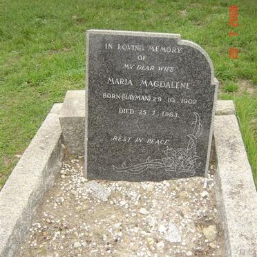 HAYMAN  Maria Magdalene 1902-1963