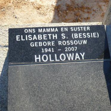 HOLLOWAY Elizabeth S. nee ROSSOUW 1941-2007