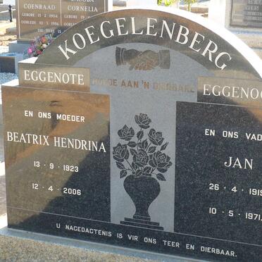 KOEGELENBERG Jan 1919-1971 &amp; Beatrix Hendrina 1923-2006