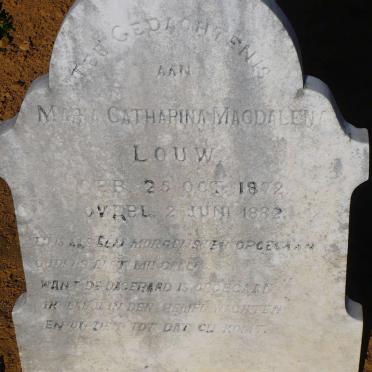 LOUW Maria Catharina Magdalena 1872-1882